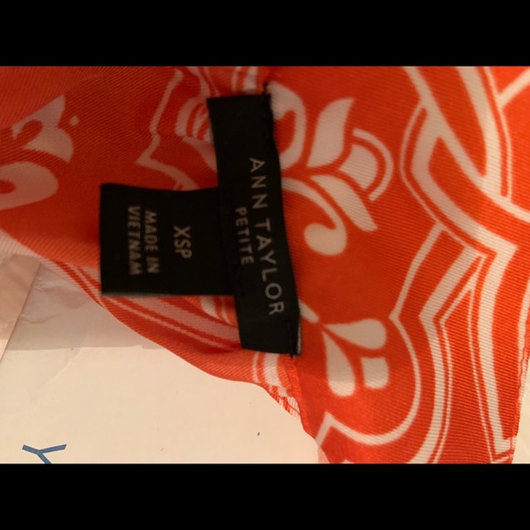 ANN TAYLOR Petite Tiled Halter Maxi Dress In Jupiter Orange - Picture 5 of 5